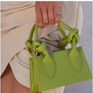 Green hand bag